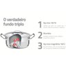 Jogo de Panelas Tramontina Professional Inox Fundo Triplo 5pçs Caçarolas Frigideira Cozi-vapore - 5