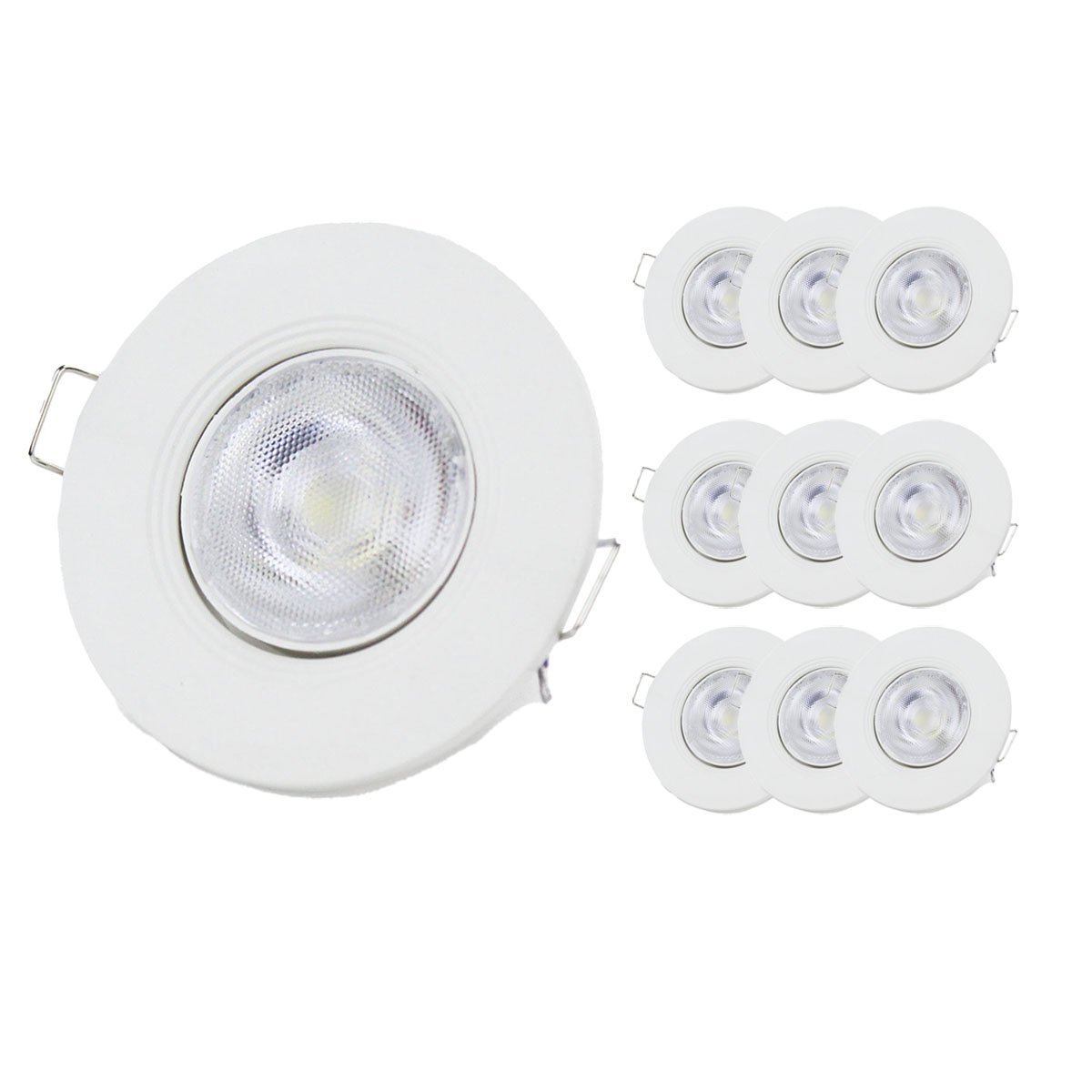 Kit 10 Luminaria Foxlux Spot Led 3W Redondo 6500K Bivolt - 1