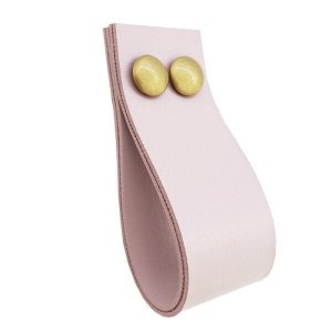 02 Puxadores DokoTwo Parafusos - Textura de Couro Rosa:Dourado