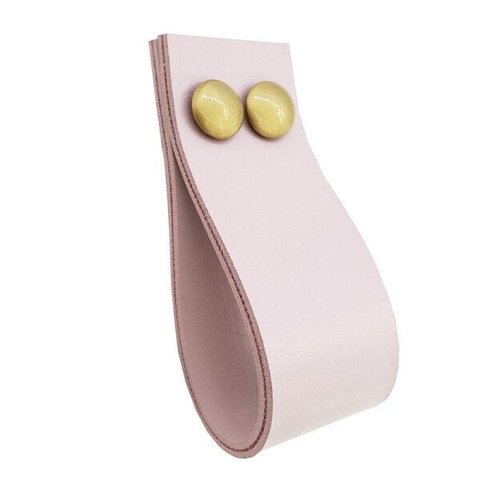 02 Puxadores DokoTwo Parafusos - Textura de Couro Rosa:Dourado