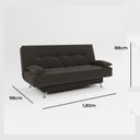Ver imagem 5 de Sofá Cama 1,80m Fabiane Suede Marrom Madelina Decor