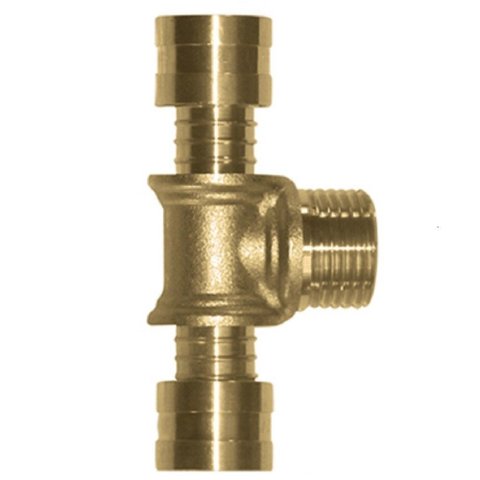 Tê Rosca Central Macho Pex Água 20x3/4x20 Kit C/ 30 - Emmeti