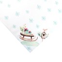 Ver imagem 3 de Kit 4 Guardanapos de Tecido Boneco de Neve Branco 40cmx40cm