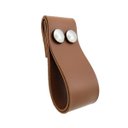 Ver imagem 1 de 02 Puxadores DobiTwo 2 Parafusos - Textura de Couro Marrom:Prata