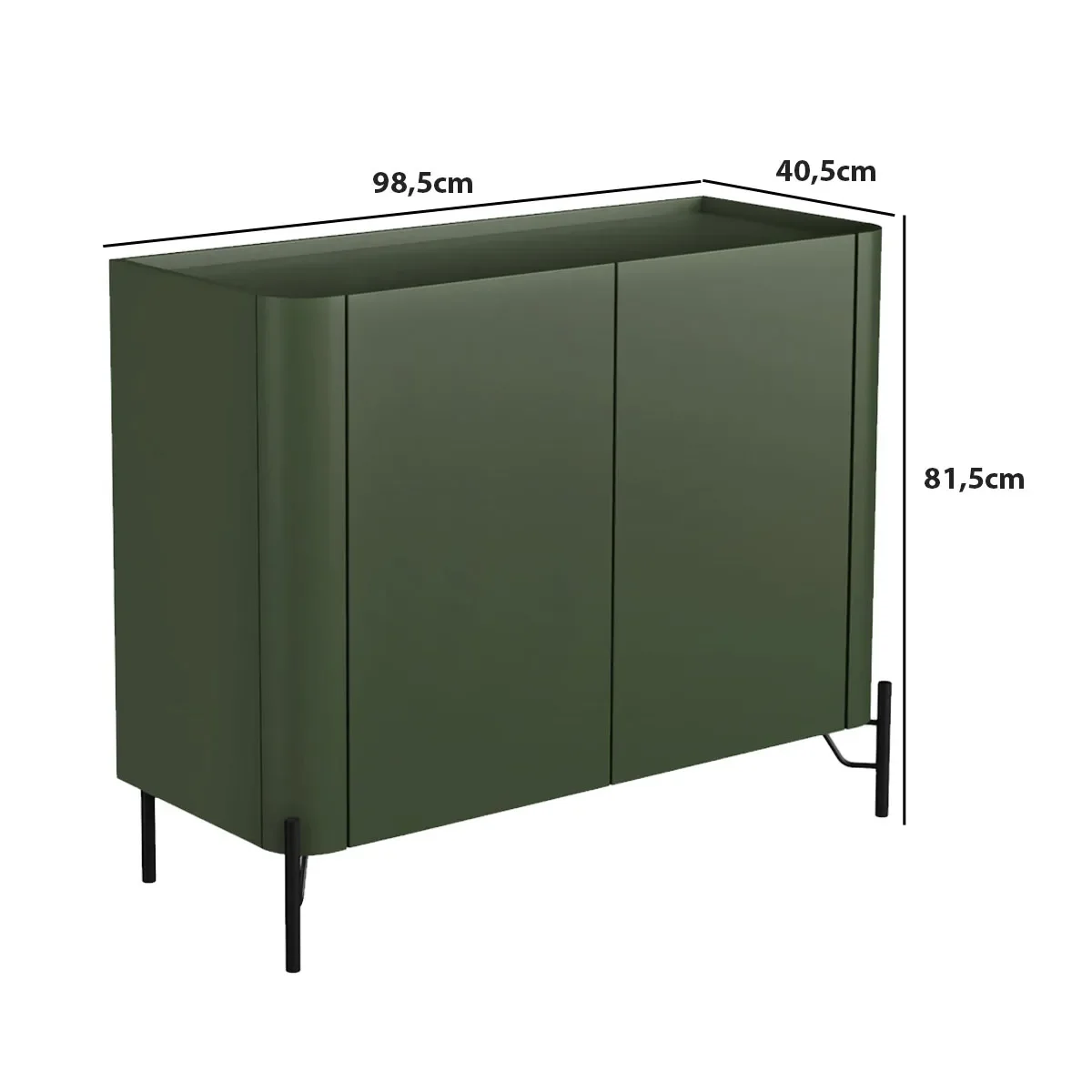 Buffet Mdf com Porta Lisa L98,5 X A81,5cm - 3