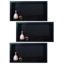 Ver imagem 2 de Nicho Porcelanato Preto Nero 60x32 Kit 3 Unidades Banheiro