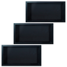 Nicho Porcelanato Preto Nero 60x32 Kit 3 Unidades Banheiro - 1