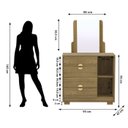 Ver imagem 2 de Comoda com Espelho 4 Gavetas 1p 93 Cm Bel Nature Vlr