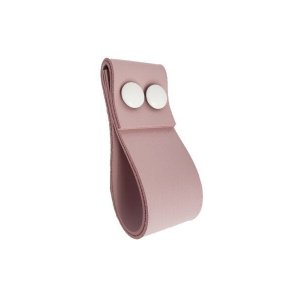 02 Puxadores DobaTwo 2 Parafusos - Textura de Couro Rosa:Branco
