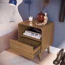 Ver imagem 5 de Mesa de Cabeceira com 1 Gaveta Curve Marrom