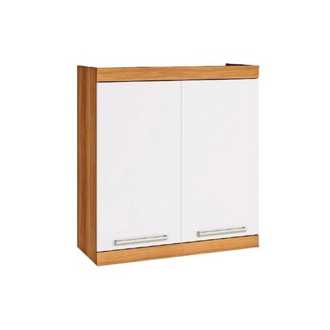 Armário Aéreo Cozinha Modulado Burguesa Premium C/ 2 Portas Freijó/branco - Nesher