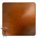 Ver imagem 3 de Cj Mesa Madeira 60x60cm - Bistrô Fixa 98cm + 2 Banquetas 73 - Natural - Liso