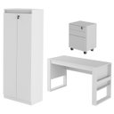 Ver imagem 1 de Conjunto para Escritório 3 Peças Branco Tecnomobili