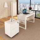 Ver imagem 2 de Conjunto para Escritório 3 Peças Branco Tecnomobili