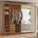 Ver imagem 4 de Guarda Roupas com 2 Espelhos 2 Portas de Correr 280cm Dali 163 Espazzo Madetec
