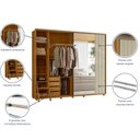 Ver imagem 3 de Guarda Roupas com 2 Espelhos 2 Portas de Correr 280cm Dali 163 Espazzo Madetec