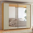 Ver imagem 1 de Guarda Roupas com 2 Espelhos 2 Portas de Correr 280cm Dali 163 Espazzo Madetec