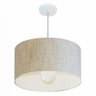 Lustre Pendente Cilíndrico Md-4069 50x30 Rústico Bege Bivolt - 1