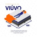 Ver imagem 6 de Conjunto Box Cinza Durban Azul Espuma D28 Viúva 128x188x57 - King House