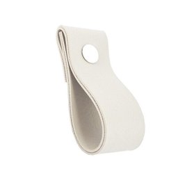 02 Puxadores Dobi Parafuso - Textura de Couro Creme:Branco - 1