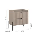 Ver mais imagens de Mesa de Cabeceira em Madeira Mdf Conect Moriah 60cm Moderna:preto/conect