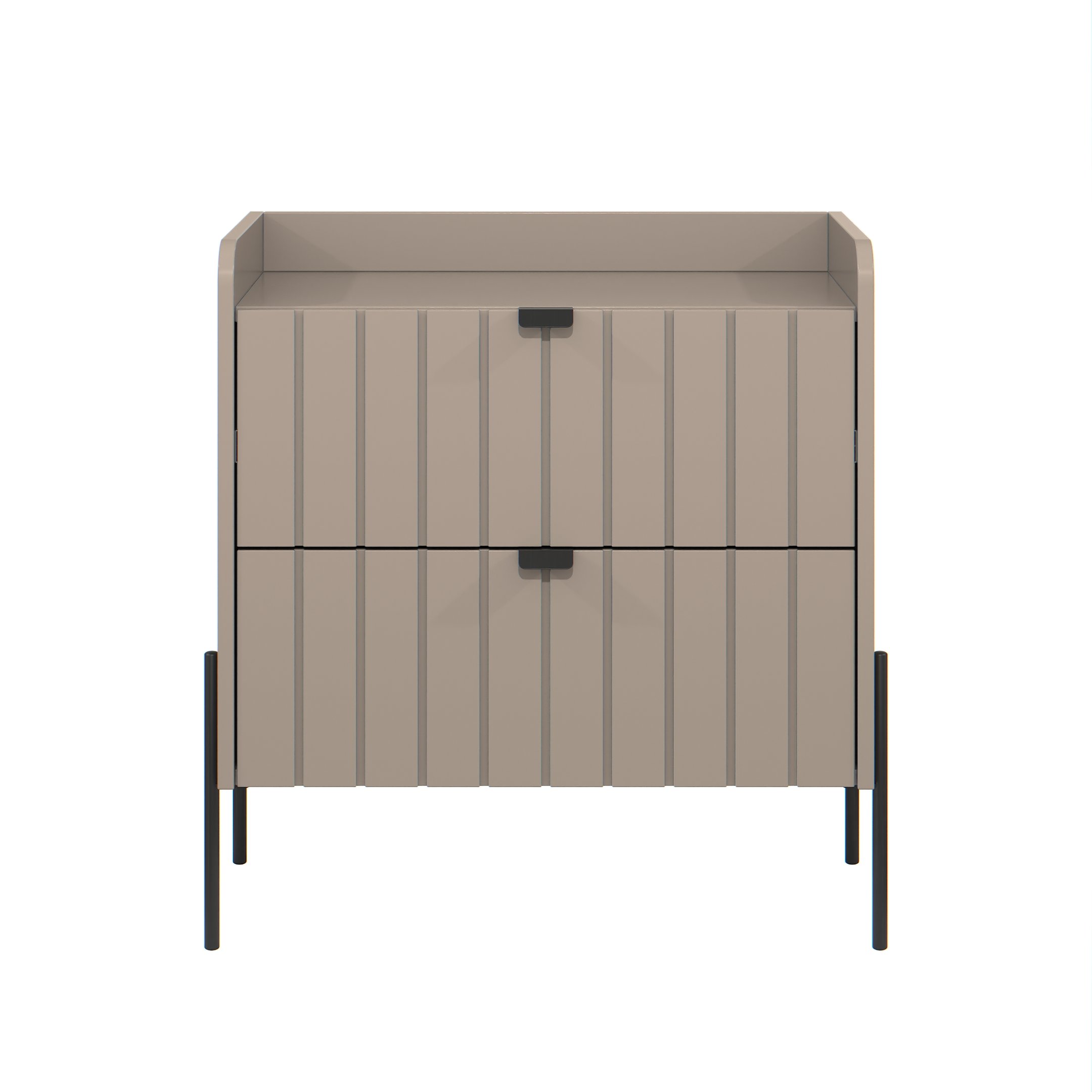 Mesa de Cabeceira em Madeira Mdf Conect Moriah 60cm Moderna:preto ...