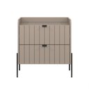 Ver imagem 6 de Mesa de Cabeceira em Madeira Mdf Conect Moriah 60cm Moderna:preto/conect