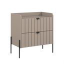 Ver imagem 1 de Mesa de Cabeceira em Madeira Mdf Conect Moriah 60cm Moderna:preto/conect