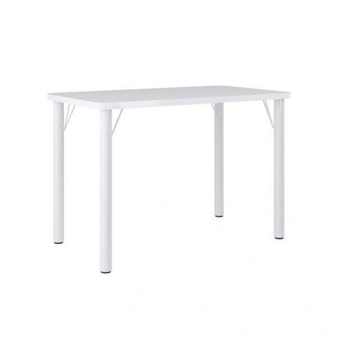 Mesa de Jantar Tubular Retangular 900 Roma Branco