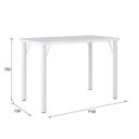 Ver imagem 2 de Mesa de Jantar Tubular Retangular 900 Roma Branco