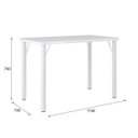 Ver imagem 2 de Mesa de Jantar Tubular Retangular 900 Roma Preto/Branco