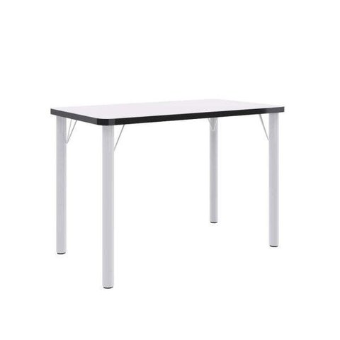 Mesa de Jantar Tubular Retangular 900 Roma Preto/Branco