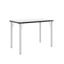 Ver imagem 1 de Mesa de Jantar Tubular Retangular 900 Roma Preto/Branco
