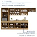 Ver imagem 7 de Cozinha Completa Modulada 6 Peças 13 Portas 4 Gavetas com Rodapé 100% MDF Simone Mendes Marrom/Carvalho/Greige