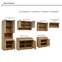 Ver imagem 6 de Cozinha Completa Modulada 6 Peças 13 Portas 4 Gavetas com Rodapé 100% MDF Simone Mendes Marrom/Carvalho/Greige