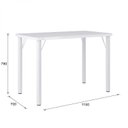 Ver imagem 2 de Mesa de Jantar Tubular Retangular 900 Roma Bege/Narita/Branco