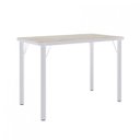 Ver imagem 1 de Mesa de Jantar Tubular Retangular 900 Roma Bege/Narita/Branco