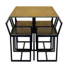 Conjunto de Mesa 4 Cadeiras Pequena Madeira Imbuia Industrial Premium - 3