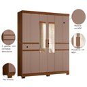 Ver imagem 2 de Armário de Quarto e Prateleiras 10 Portas 2 Gavetas com Espellho
