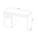 Ver imagem 2 de Escrivaninha P/ Escritório Vitória C/ 1 Porta e 1 Gaveta Nogal - Demóbile