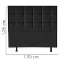 Ver imagem 2 de Cabeceira Estofada Cama Box Casal King 195cm Espanha Corino Preto- Mabe Magazine