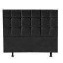 Ver imagem 1 de Cabeceira Estofada Cama Box Casal King 195cm Espanha Corino Preto- Mabe Magazine
