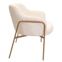 Ver imagem 7 de Poltrona Decorativa Jade Base Aço Ouro Fosco Bouclé Off White - Nexta Casa