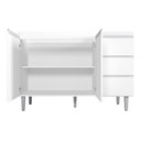 Ver imagem 3 de Balcão Multiuso P/cozinha Andreia 120cm Branco Ajl Móveis.