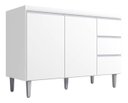 Ver imagem 1 de Balcão Multiuso P/cozinha Andreia 120cm Branco Ajl Móveis.