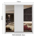 Ver imagem 4 de Guarda Roupa Casal Madesa Mônaco 3 Portas de Correr com Espelhos