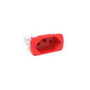 Ver imagem 1 de 5 Unidades Módulo Tomada 2 Pólos + Terra 20a 250v Cor Vermelho Durín