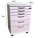 Ver imagem 2 de Modelo Deki - Mesa Auxiliar Lumen 05 Gavetas Rosa