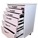 Ver imagem 3 de Modelo Deki - Mesa Auxiliar Lumen 05 Gavetas Rosa