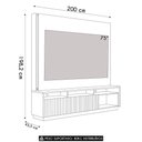 Ver imagem 4 de Estante Painel Tv 75 Pol com Led 200cm Mafra Freijó C05 Mpozenato